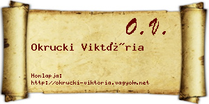 Okrucki Viktória névjegykártya